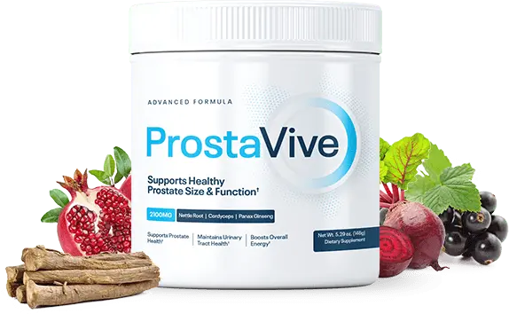 ProstaVive prostate support powder bottle tub